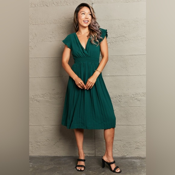Floral Smocked Waist Tied One-Shoulder Dress